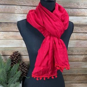 Sperry Scarf Christmas Red New with Tags
